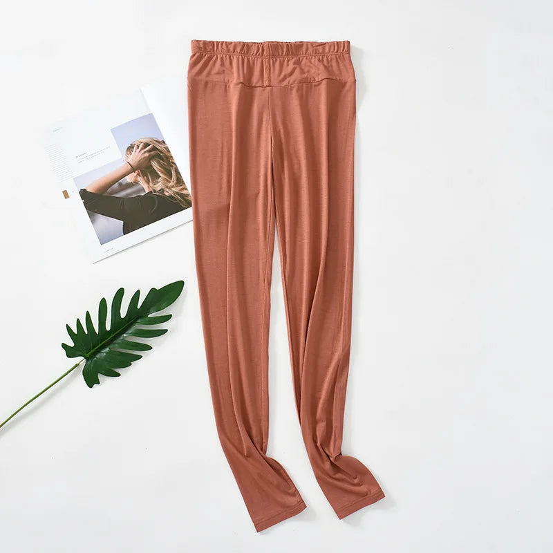 Fdfklak S-3XL Women Home Clothes New Modal Cotton Pajamas Pant Loose Large Size Sleepwear Pants Elastic Waist Nightwear Trousers