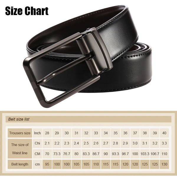 VATLTY New Men's Belt Hard Metal Buckle Trouser Belt Natural Cowhide Casual Leather Belt 130cm Silver Buckle Brown Girdles Male