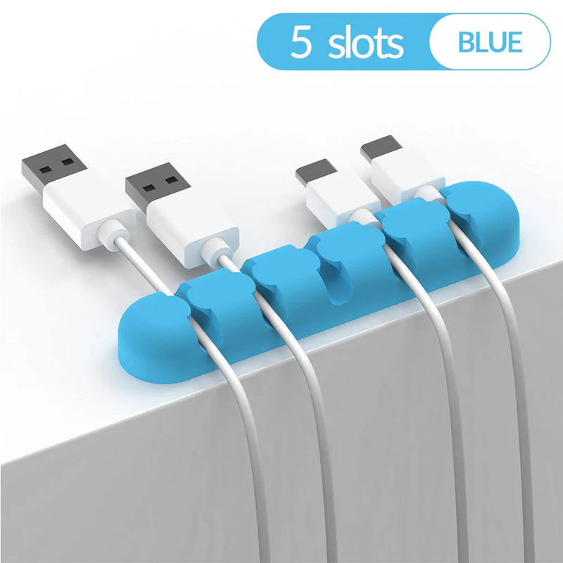 ORICO Cable Organizer Silicone USB Cable Winder Desktop Tidy Management Clips Cable Holder for Mouse Headphone Wire Organizer