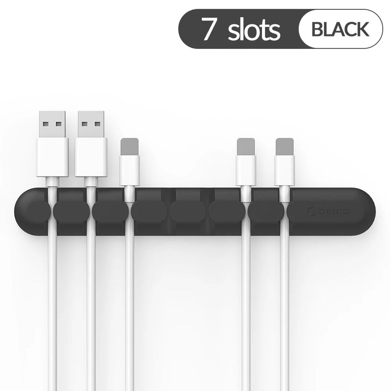 ORICO Cable Organizer Silicone USB Cable Winder Desktop Tidy Management Clips Cable Holder for Mouse Headphone Wire Organizer
