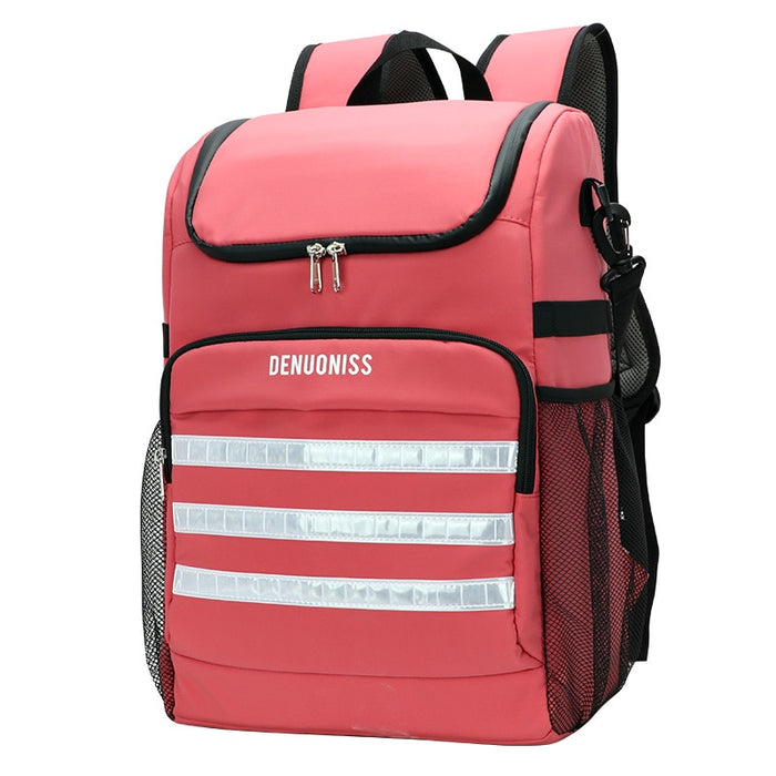 DENUONISS Women Cooler Bag Backpack Picnic Thermal Food Delivery Ice Thermo Lunch Camping Refrigerator Insulated Pack Supplies Red