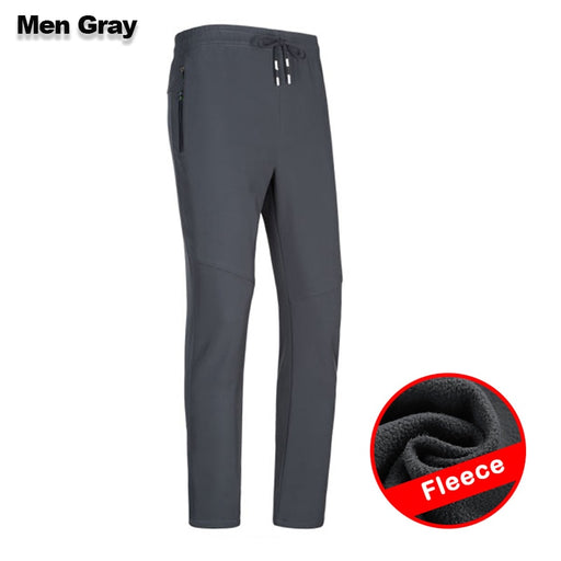 LNGXO Fleece Softshell Winter Pants Men Trekking Hiking Camping Waterproof Ski Pants Outdoor Warm Trousers Oversized Plus Size Men Gray China