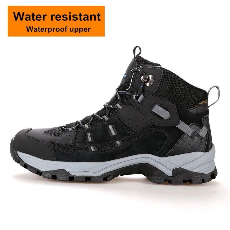 HUMTTO 2021 Outdoor Hiking Shoes Men Waterproof Climbing Camping Trekking Boots Mens Leather Mountain Tactical Sneakers for Man