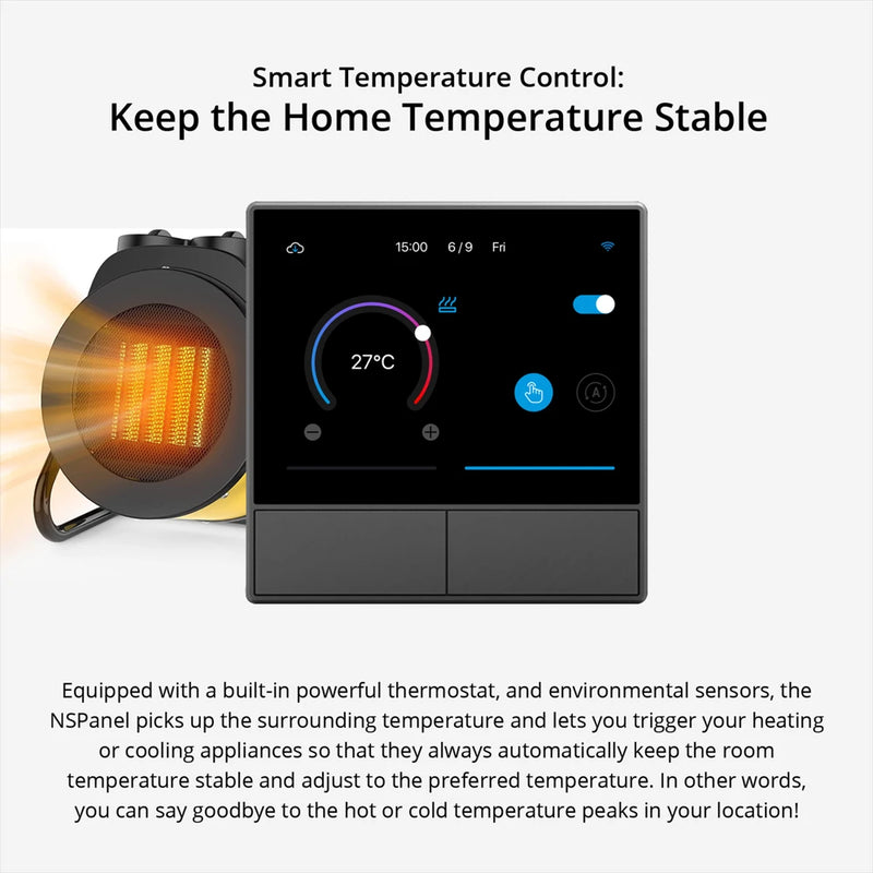 SONOFF NSPanel Smart Scene Wall Switch HMI EU/US Panel Multiple Control Thermostat Real-Time Weather Display via eWeLink APP