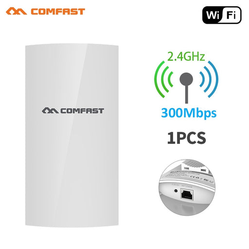 1KM 2.4G Long Distance Outdoor Wifi Access Point Extender Signal Amplifier 300Mbps Wireless Bridge CPE Wi fi Antenna AP Repeater China 1pcs