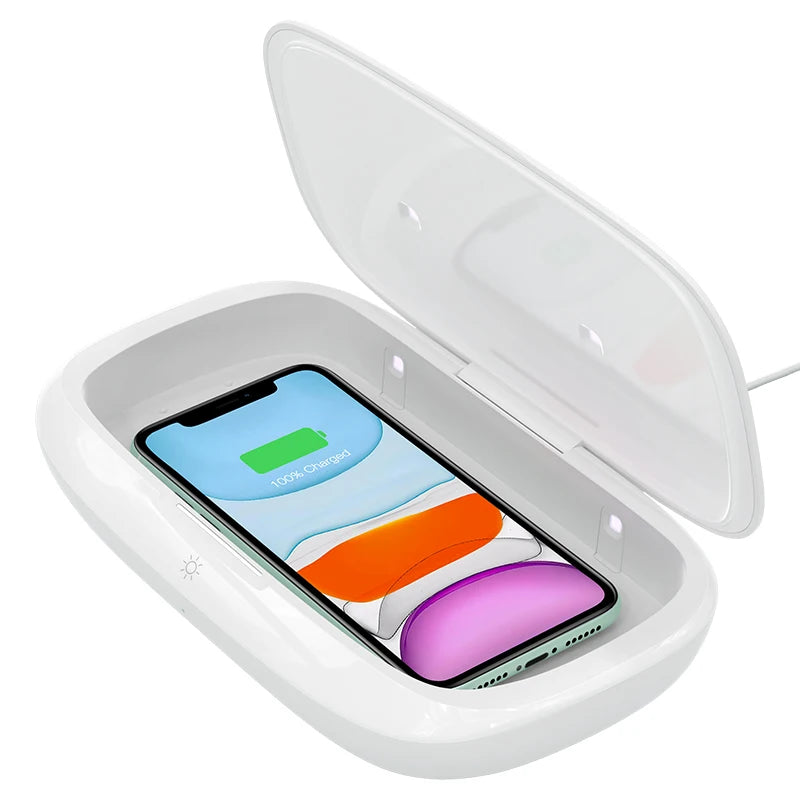 NILLKIN Mobile Phone Sterilizer 5V UVC Disinfection Box Multifunctional Portable Ultraviolet Disinfector with Wireless Charging