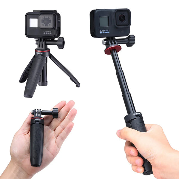 ដៃកាន់កាមេរ៉ាសកម្មភាព ULANZI MT-09 Gopro ខ្នាតតូច Tripod ផ្នែកបន្ថែម Tripod Holder Mount Handgrip សម្រាប់ Gopro Hero 12 11 10 9 7 Sport Cam