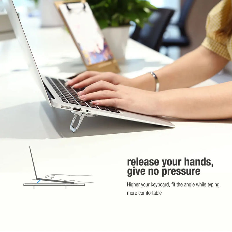 NILLKIN 1 Pair Universal Laptop Stand Portable Notebook Stand Adjustable Tablet Stand Multi-Angle Laptop Holder Heat Release