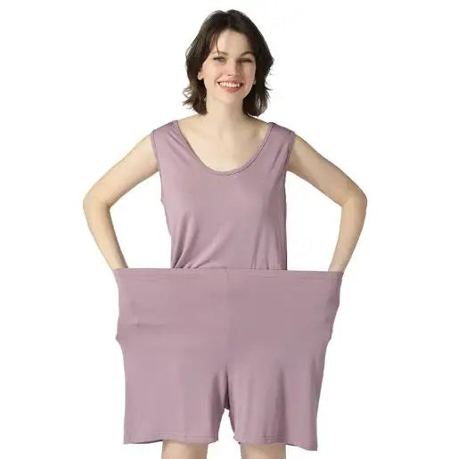 Women's Pajamas Set Casual Pant + Vest Loose 2 Pieces Large Size Elastic Cotton Comfortable Home Suit Summer Pyjama Femme 7XL