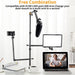 ULANZI LS11 Desk Mount Stand ith Flexible Auxiliary Holding Arm Overhead Camera Webcam Table C-Clamp Ring Light Bracket