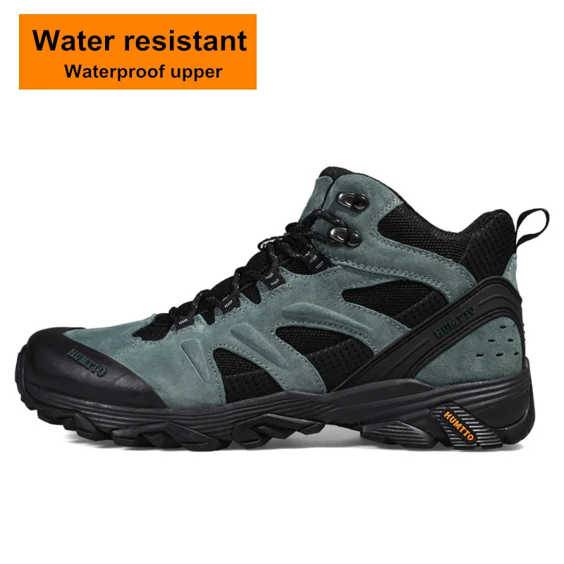 HUMTTO 2021 Outdoor Hiking Shoes Men Waterproof Climbing Camping Trekking Boots Mens Leather Mountain Tactical Sneakers for Man
