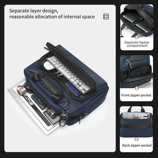 Tigernu Briefcase Bags Men Laptop Bag Handbag 12-14inch Casual Vintage Briefcase Laptop Handbag Bags For Business Connect Series