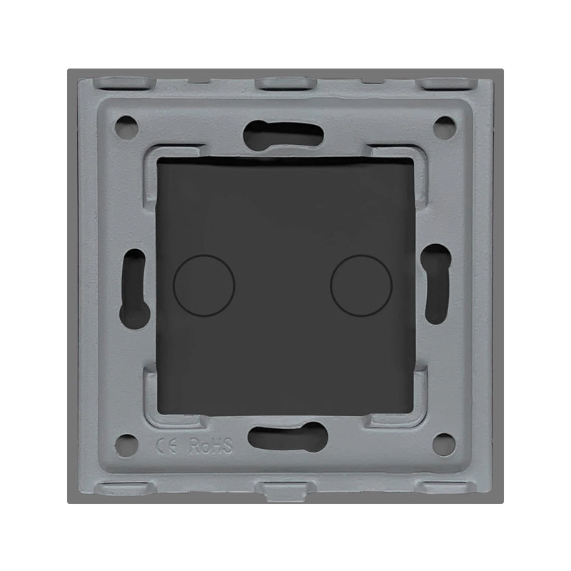 BSEED EU Standard Crystal Glass Panel 86mm For Touch Switches 1/2/3Gang With Metal Frame Wall Light Switch Function Part Only