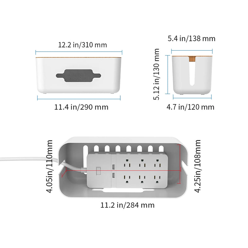 ORICO Power Strip Storage Box Electric Plug Organizer For Sockets Desktop Organization Sockets Protector