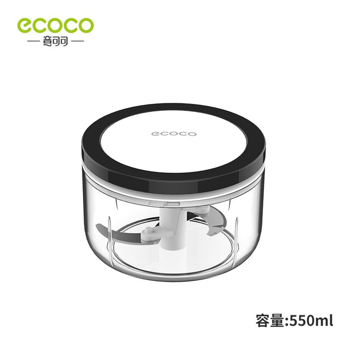 ECOCO 1000/550/200ml Meat Grinder Hand-power Food Chopper Mincer Mixer Blender to Chop Meat Fruit Vegetable Nuts Shredders 550ml Black