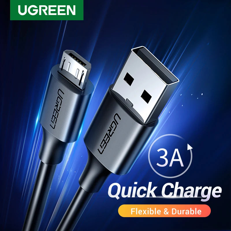 Ugreen Micro USB Cable Fast Charging USB Data Cable Mobile Phone Charging Cable for Samsung HTC LG Android Tablet USB Wire