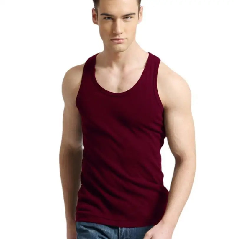 2026 New Men White Cotton Tank Top, Fitness Sexy Sleeveless Sport T-Shirt,Elegant Man Bottoming Tees Streetwear White Tanks Vest