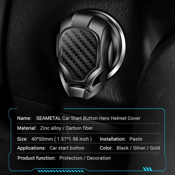 3D Metal Engine Ignition Start Stop Push Button Sticker One Button Ignition Key Decorative Switch Button Cover for Car Interior