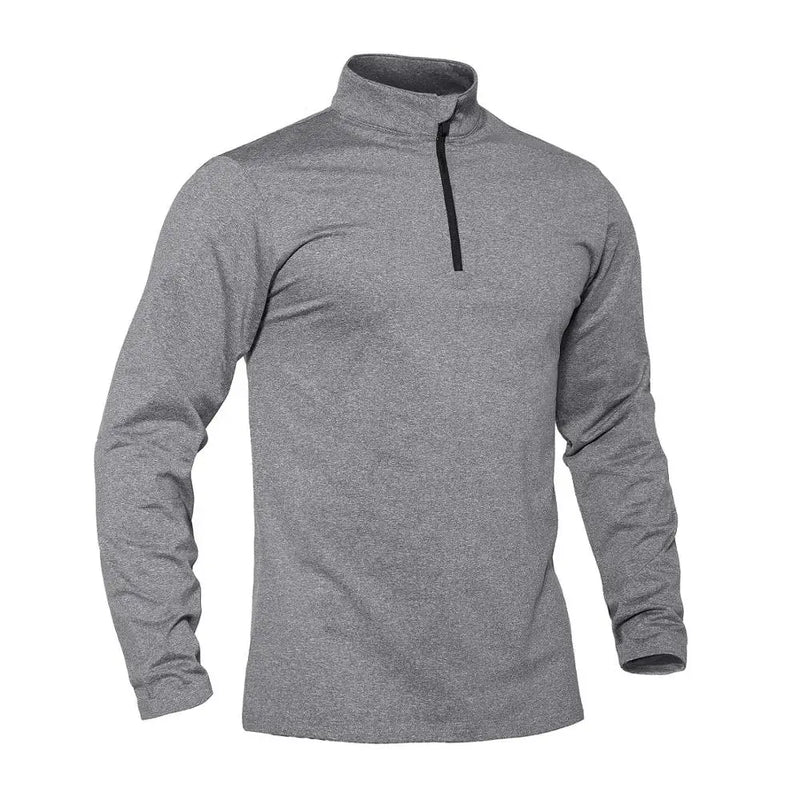 TACVASEN Spring/Fall Thermal Sports Sweater Men's 1/4 Zipper Tops Breathable Gym Running T Shirt Pullover Male Activewear