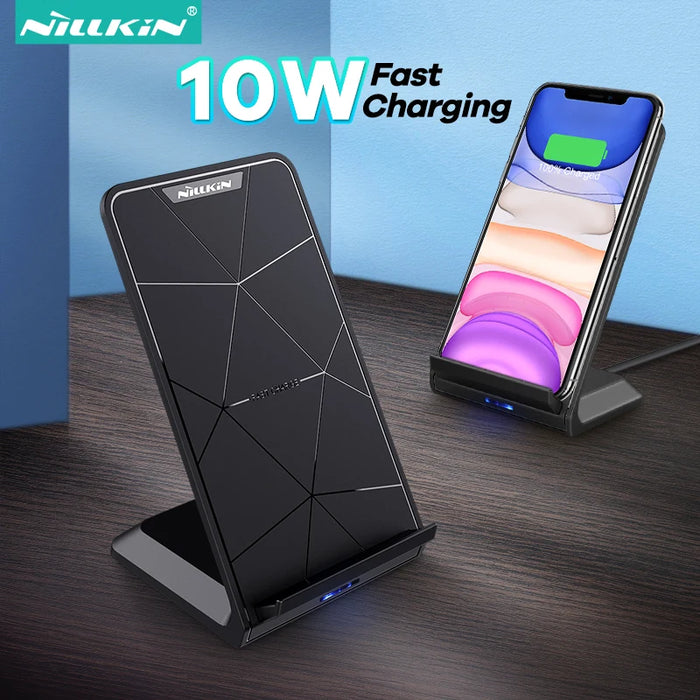 Nillkin wireless charger 15w Fast Qi Wireless Charging Stand,10W Wireless Charging Station Dock for iPhone 11 12 Pro Max Note 20 10W Charger CN