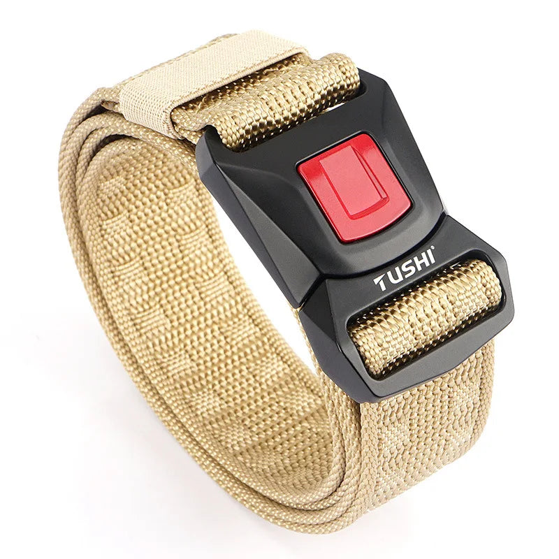 125Cm Quick Release Buckle Men's Tactical Belts Sport Outdoor Canvas Belt Men Nylon Cargo Fashion Cinturon QJ CINGA
