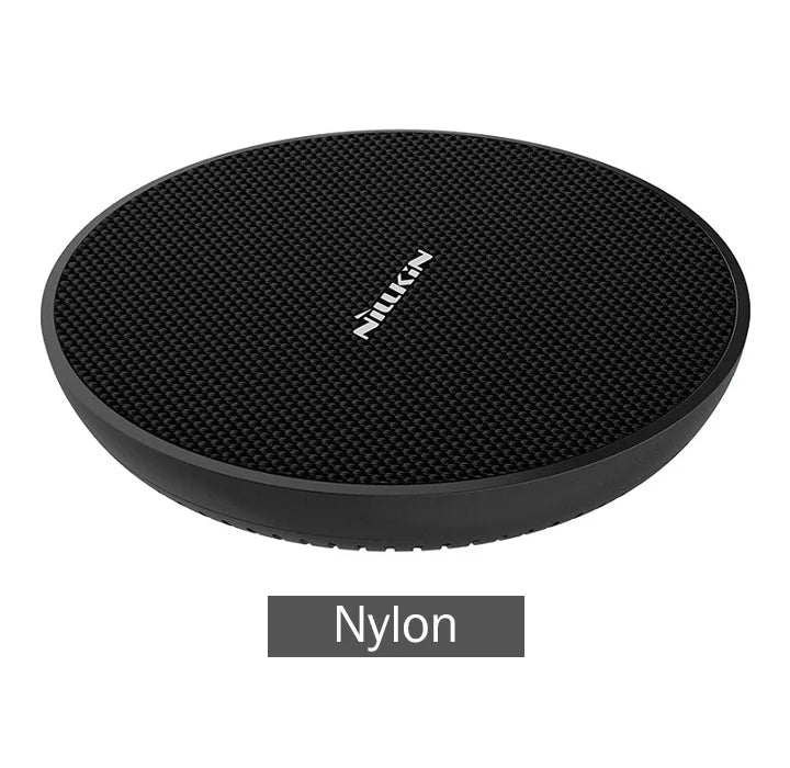 15W Fast Wireless Charger Cooling Fan Nillkin Qi Fast Wireless Charging Pad Nylon for iPhone X XR For Samsung S10/S9/Note 8 Mi 9 Nylon Charger Wireless Charger CHINA