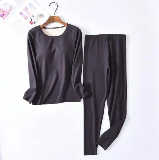 Warm Autumn Winter Women's Pajamas Set Slim Bra Padded Sleepwear Large Size Ladies Nightwear Pijamas New Velvet Home Wear Suit