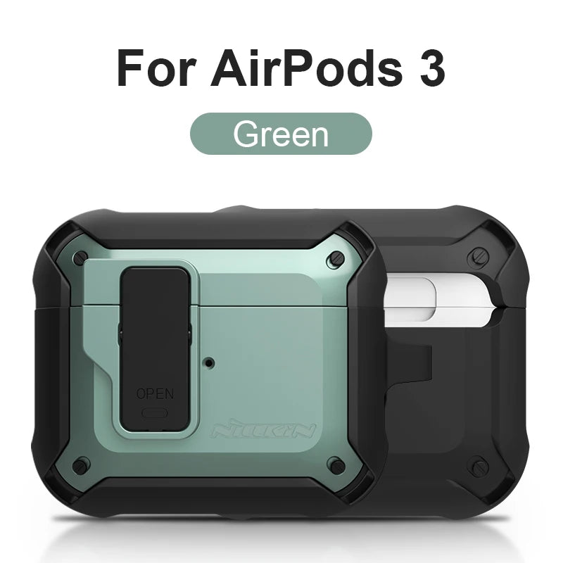 NILLKIN For Airpods Pro Case Switch Cover For AirPods Case TPU PC Anti-fall Cover For AirPods 3 Wireless Earphone With Keychain