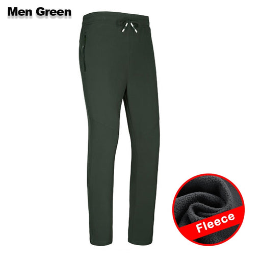 LNGXO Fleece Softshell Winter Pants Men Trekking Hiking Camping Waterproof Ski Pants Outdoor Warm Trousers Oversized Plus Size Men Green China