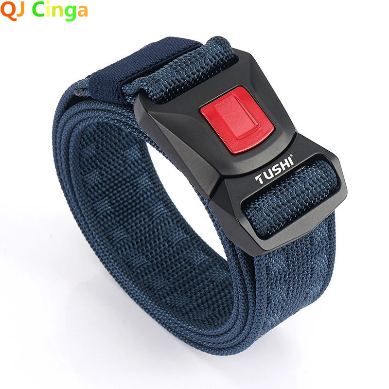 125Cm Quick Release Buckle Men's Tactical Belts Sport Outdoor Canvas Belt Men Nylon Cargo Fashion Cinturon QJ CINGA