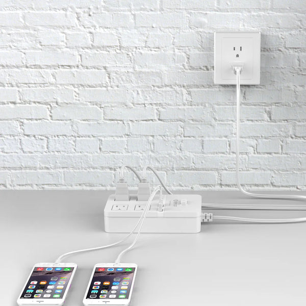 ORICO US Plug Power Strip with 4 AC Outlets 1.5M Extension Cable Electrical Socket For Home Office White Power Strips
