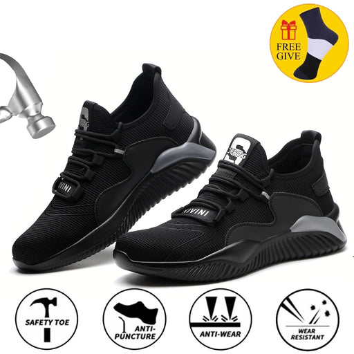 Summer Indestructible Work Shoes With Men Steel Toe Cap Safety Boots Puncture-Proof Work Sneakers Breathable Causal Safety Shoes