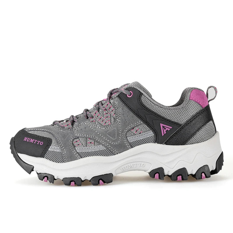 HUMTTO New Outdoor Women's Sneakers Hiking Shoes for Women 2021 Sport Climbing Female Shoes Leather Camping Trekking Boots Woman