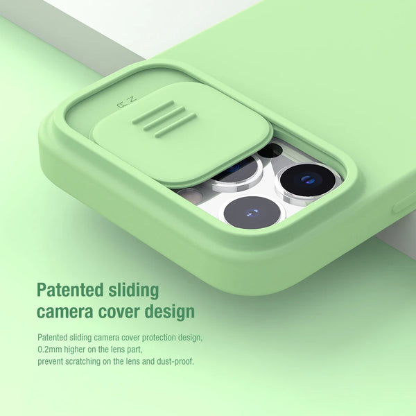 For iPhone 14 Pro Max Magnetic Case NILLKIN CamShield Silky Liquid Silicone Slide Camera Protection Cover For iPhone 15 /13 Pro