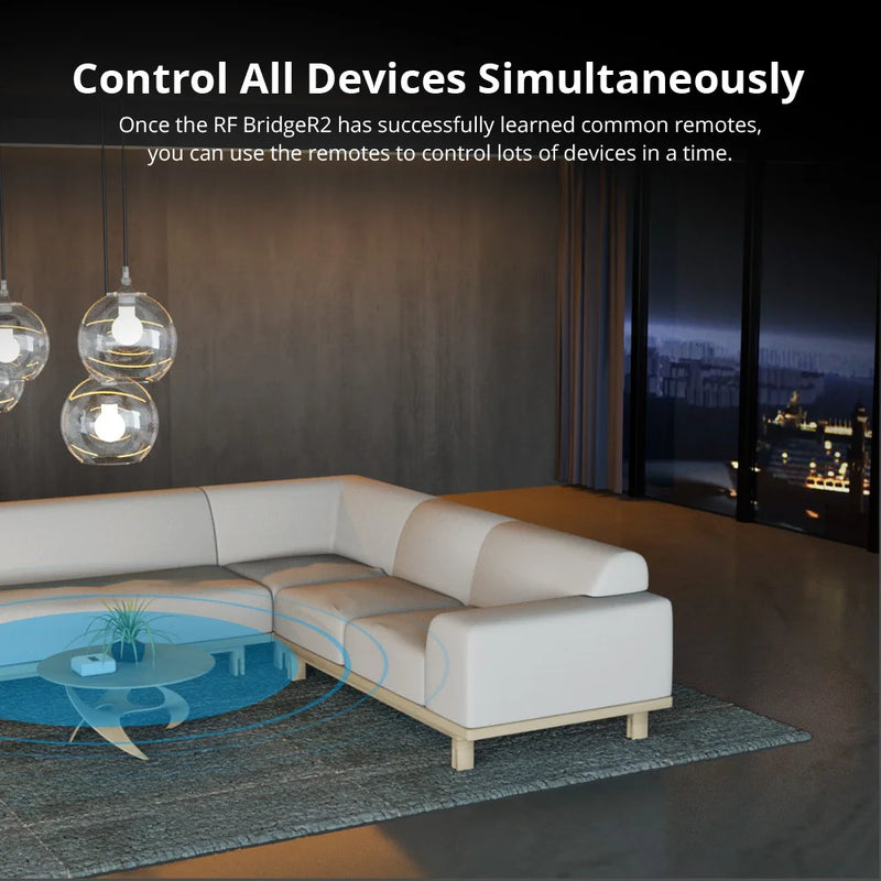 SONOFF RF Bridge R2 433MHz RF Wi-Fi Wireless Gateway Smart Scene Home Security Support DW2-RF PIR3-RF Sensor via eWeLink Alexa