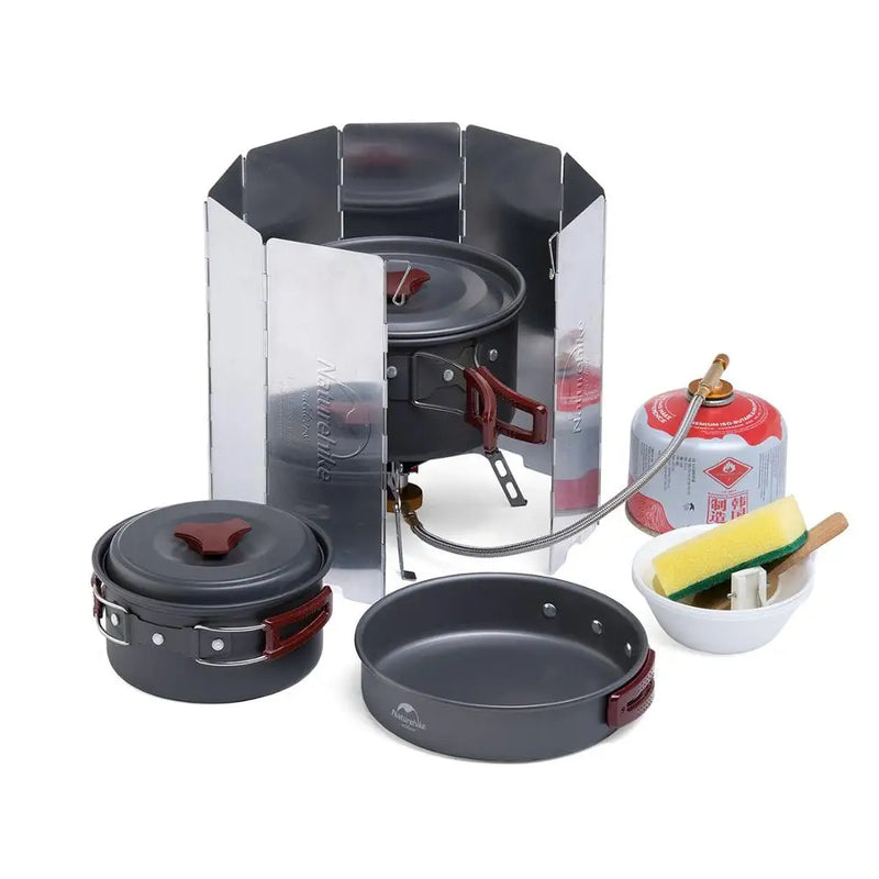 Naturhike Stove Windshield 8Pcs 10Pcs Outdoor Camping Portable Folding Screen Lightweight Foldable Picnic BBQ Windscreens