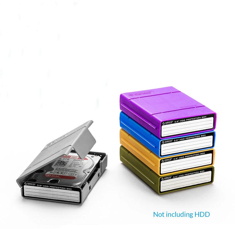 ORICO 3.5 Inch HDD ProtectIon Box 5 PCS Storage Box Multi-disk Storage for 2.5" M.2 SSD With label Design