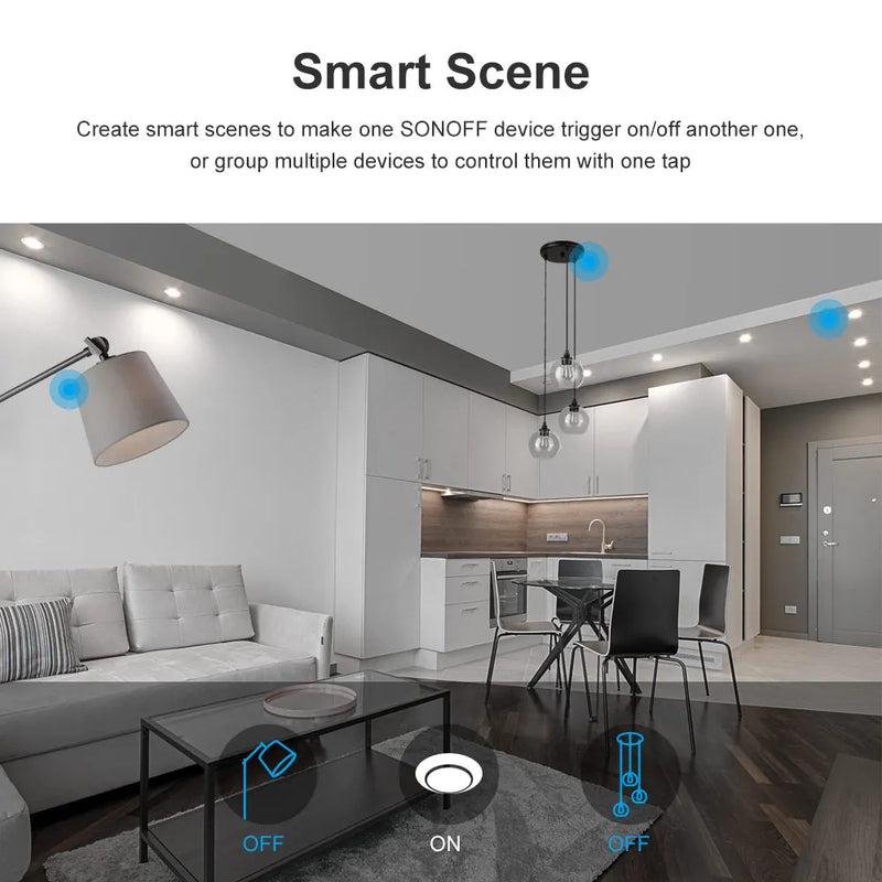 SONOFF T3EU Black WiFi Smart Wall Touch Switch 433Mhz RF Remote Control Time Schedule via eWeLink Works With Alexa Google Home