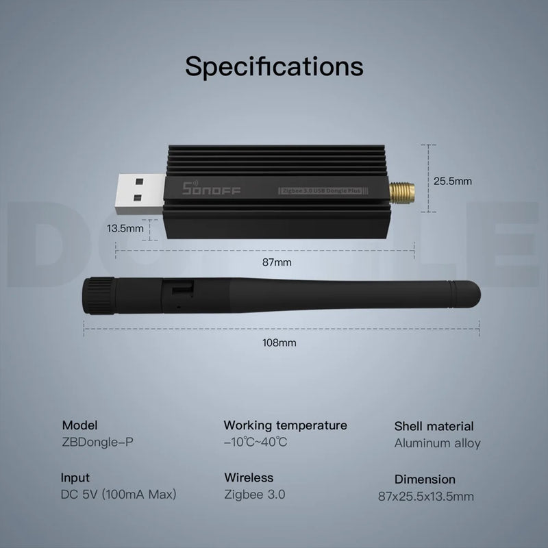 SONOFF zigbee gateway 3.0 ZBDongle-P USB Dongle Hub Thread Matter Support Home Assistant Zigbee2MQTT for Smart Home Devices Inte