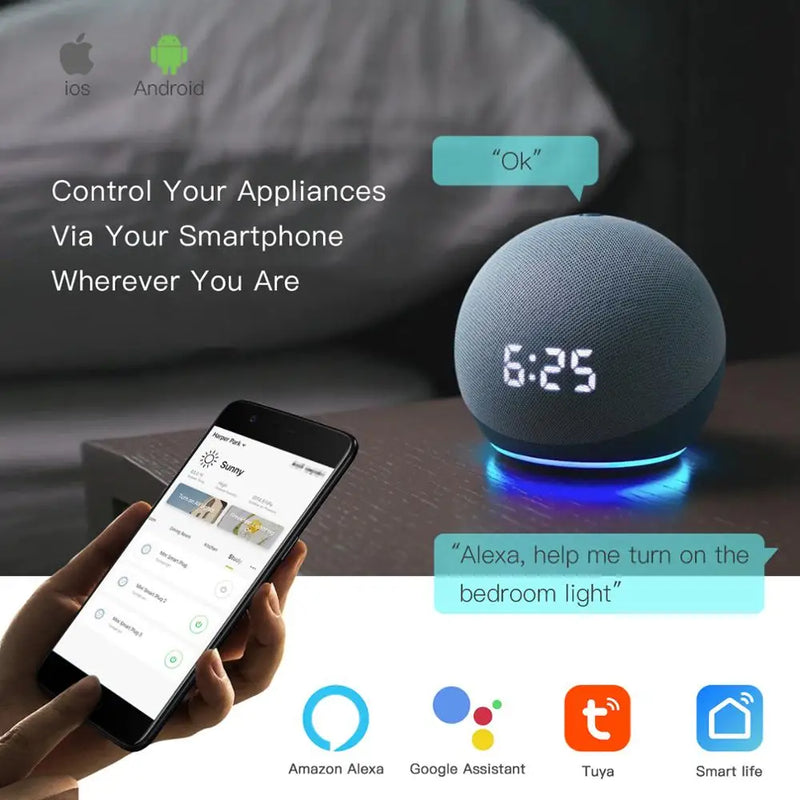 BSEED Single Live Light Switches Function Key 12/3Gang WIFI Touch Switch Part Google Alexa Wireless APP Control No Neutral Wire