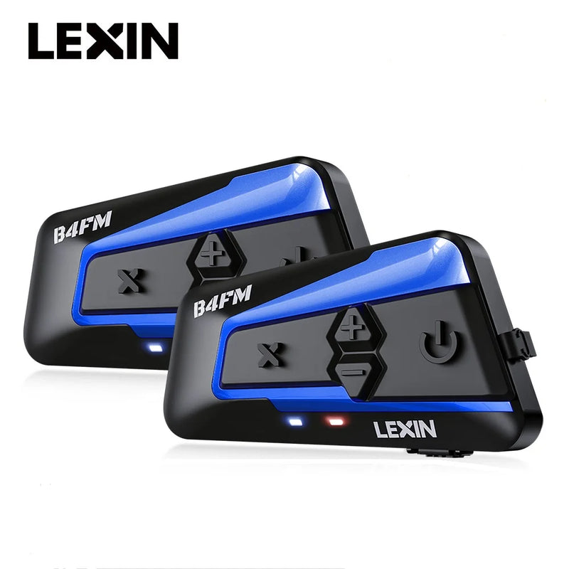Lexin B4FM-X Bluetooth5.0 Motorcycle Helmet Intercom Headsets Type-C,10 Riders Wireless Communication Music Sharing Moto
