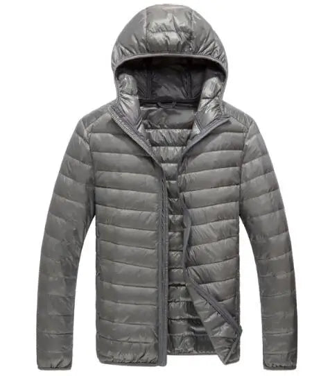 2026 Royal Blue Hooded Parkas Men's Zipper Control Winter Jacket Fashion Hot Sale Jaqueta Plus Size S-5XL Lightweight Warm Coats