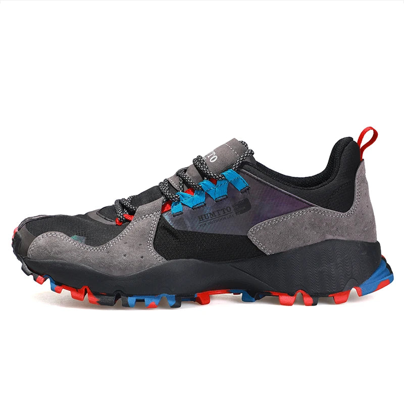 HUMTTO Outdoor Hiking Shoes Breathable Sport Climbing Camping Boots Men Leather Mens Walking Shoes Trekking Sneakers for Male