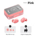 MC T5 Women Bluetooth Headphones TWS Wireless Earphones Mirror Design Sports Earbuds With Microphone Gaming Headset Pink CHINA