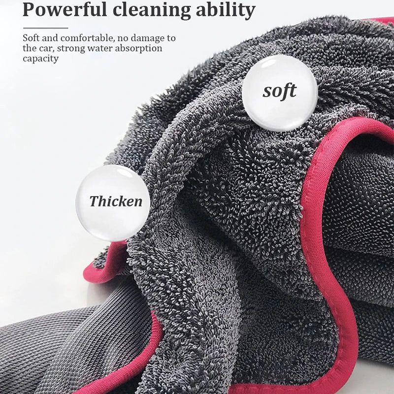 SEAMETAL 1/3/5PCS Microfiber Twist Car Wash Towel 600GSM Professional Car Cleaning Drying Cloth Towels for Car Wash Accessories