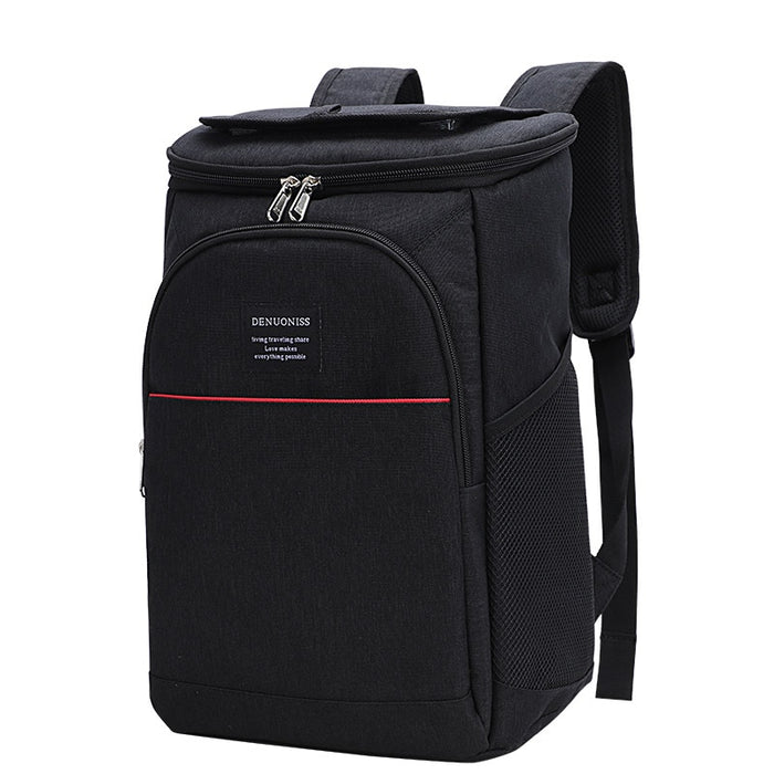 DENUONISS 20L Can Cooler Bag With Corkscrew 100% Leakproof Beer Cool Backpack Outdoor Picnic Thermal Refrigerator Bag Fridge Bag Black