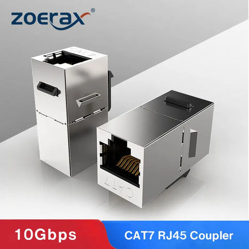 ZoeRax CAT7 Keystone Jack Inline Coupler Sheilded RJ45 8P8C Connector Cat6/Cat5e 10Gbps for Ethernet LAN Cable Extender Adapter