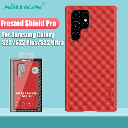 For Samsung Galaxy S22 Ultra Case For S23 Ultra Case NILLKIN Super Frosted Shield Pro Ultra-Thin For Samsung S22/ S22 Plus Cover Red
