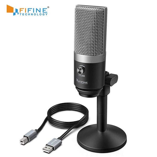 FIFINE USB Microphone for Laptop and Computers for Recording Streaming Voice Overs Podcasting for Audio&Video K670