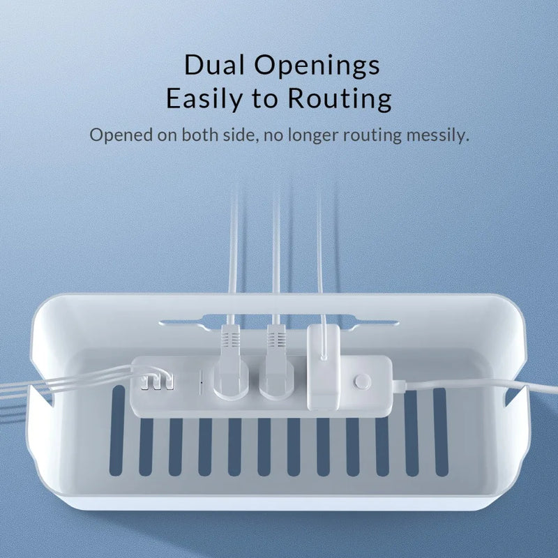 ORICO Power Strip Storage Box Cable Management Winder for Sockets Mobile Phone Holder Charging Cables Organizer